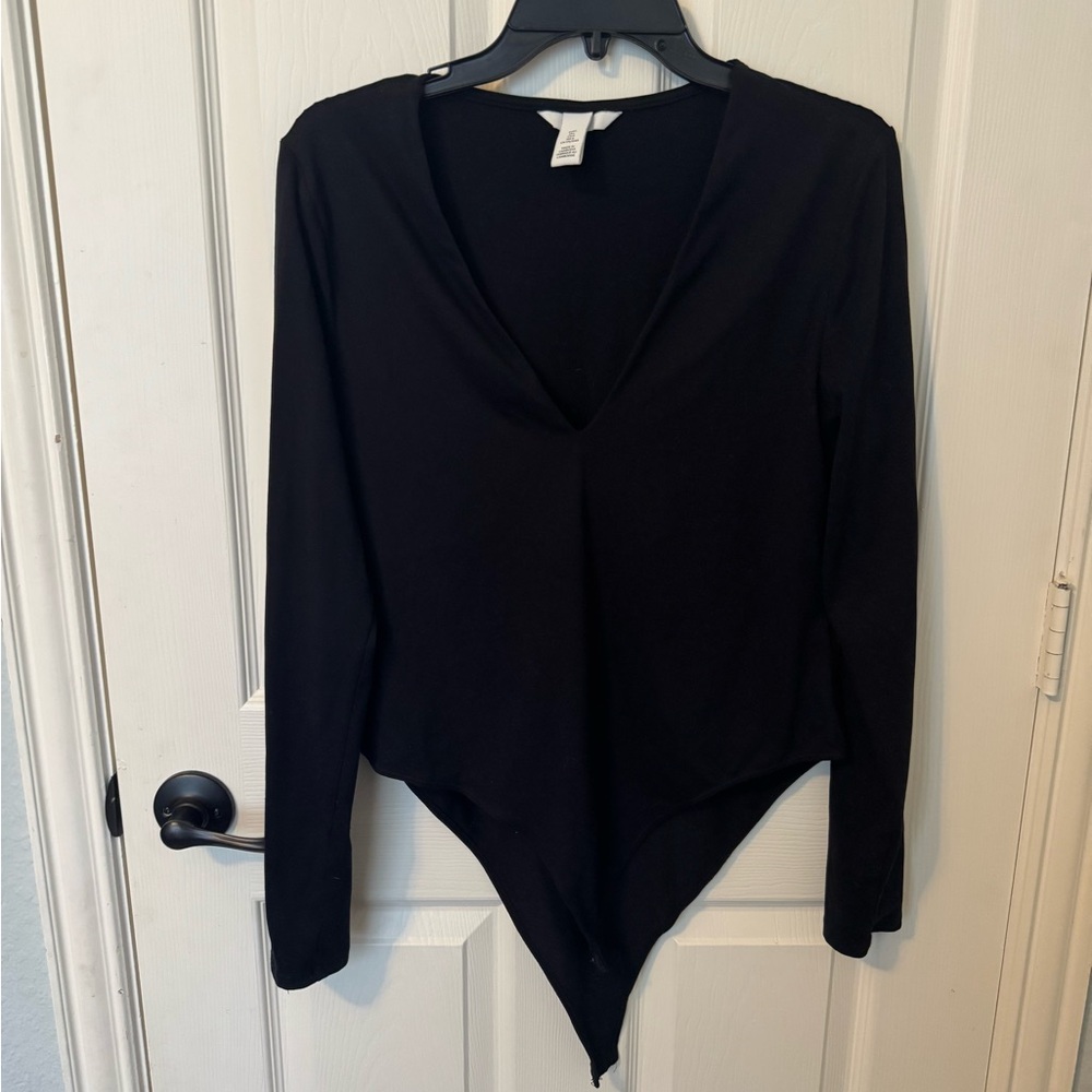 H&M Black V-Neck Bodysuit
